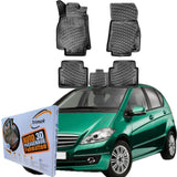 Trimak Autofußmatten kompatibel mit Mercedes A Klasse W169 2004-2012 Auto Allwetter Gummimatten