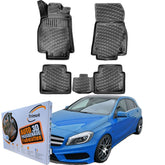 Trimak Autofußmatten kompatibel mit Mercedes A Klasse W176 2012 - 2018 Auto Allwetter Gummimatten