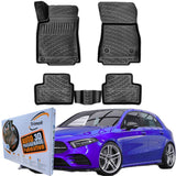 Trimak Autofußmatten kompatibel mit Mercedes-Benz A Klasse W177 ab 2018 Auto Allwetter Gummimatten