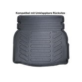Trimak Kofferraumwanne kompatibel mit MERCEDES C Klasse W205 Limousune 2014 - 2022 Umklappbare Rücksitze Kofferraummatte