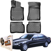 Trimak Autofußmatten kompatibel mit Mercedes S-Klasse W 220 1998 - 2005 Kurz Auto Allwetter Gummimatten