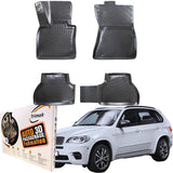 Trimak Autofußmatten kompatibel mit BMW X5 E70 (2006 - 2013) Auto Allwetter Gummimatten