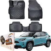 Trimak Autofußmatten kompatibel mit Toyota Yaris Cross 2020-2024 Auto Allwetter Gummimatten
