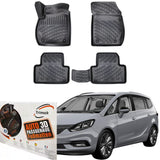 Trimak Autofußmatten kompatibel mit OPEL ZAFIRA C (2011 - 2019) Auto Allwetter Gummimatten