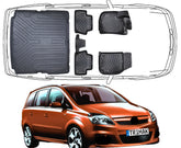 3D Fußmatten & Kofferraumwanne Auto Set Kompatibel mit Opel Zafira B 2005–2014 ** Sitzordnung für 5 Personen **