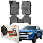 Trimak Autofußmatten kompatibel mit VW Amarok 2.Gen ab 2023 Auto Allwetter Gummimatten