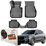 Trimak Autofußmatten kompatibel mit BMW X1 U11 ab 2022 Auto Allwetter Gummimatten