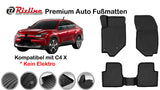 Premium Autofußmatten kompatibel mit Citroen C4 X Gummimatten *Kein Elektro C4 X*