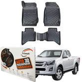 Trimak Autofußmatten kompatibel mit Isuzu D-Max 2.Gen 2012 - 2019 Auto Allwetter Gummimatten