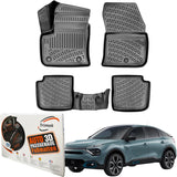Trimak Autofußmatten kompatibel mit Citroën ë-C4 elektro ab 2022 Auto Allwetter Gummimatten