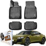 Trimak Autofußmatten kompatibel mit Audi e-tron GT & RS ab 2020 Auto Allwetter Gummimatten