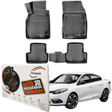 Trimak Autofußmatten kompatibel mit Renault Fluence 2009-2018 Auto Allwetter Gummimatten
