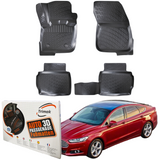Trimak Autofußmatten kompatibel mit FORD Mondeo 5.Gen. (Typ Ba7) 2014 -2022 Auto Allwetter Gummimatten