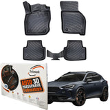 Trimak Autofußmatten kompatibel mit Cupra Formentor e-Tsi ab 2020 Auto Allwetter Gummimatten