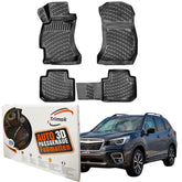 Trimak Autofußmatten kompatibel mit Subaru Forester 4.Gen Typ SJ 2013–2019 Auto Allwetter Gummimatten