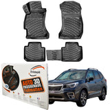 Trimak Autofußmatten kompatibel mit Subaru Forester 4.Gen Typ SJ 2013–2019 Auto Allwetter Gummimatten