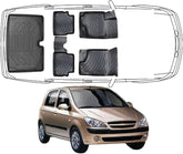 3D Fußmatten & Kofferraumwanne Auto Set Kompatibel mit Hyundai GETZ