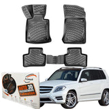 Trimak Autofußmatten kompatibel mit Mercedes GLK (X 204) 2008-2015 Auto Allwetter Gummimatten