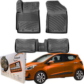 Trimak Autofußmatten kompatibel mit Hyundai i10 2.Gen 2013-2019 Auto Allwetter Gummimatten
