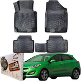 Trimak Autofußmatten kompatibel mit HYUNDAI i30 (2.Gen.) 2012-2017 Auto Allwetter Gummimatten