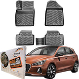 Trimak Autofußmatten kompatibel mit HYUNDAI i30 (3.Gen.) ab 2017 Auto Allwetter Gummimatten