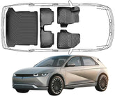 3D Fußmatten & Kofferraumwanne Auto Set Kompatibel mit Hyundai IONIQ 5 Fixed Mittelkonsole