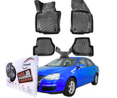 Trimak Autofußmatten kompatibel mit VW Jetta V 2005-2010 Auto Allwetter Gummimatten