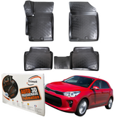 Trimak Autofußmatten kompatibel mit KIA Rio 4.Gen ab 2017 Auto Allwetter Gummimatten