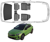 3D Fußmatten & Obere Kofferraumwanne Auto Set Kompatibel mit Kia XCEED 2019 - 2024 Benzin und Diesel
