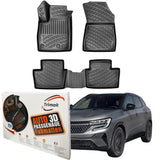 Trimak Autofußmatten kompatibel mit Renault Austral Mild Hybrid Auto Allwetter Gummimatten