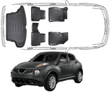 3D Fußmatten & Kofferraumwanne Auto Set Kompatibel mit Nissan Juke 1.Gen 2010 - 2015