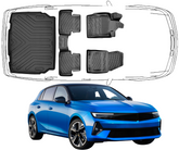 3D Fußmatten & Untere Kofferraumwanne Auto Set Kompatibel mit Opel Astra L