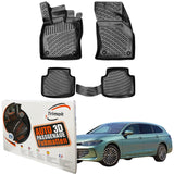 Trimak Autofußmatten kompatibel mit VW Passat B9 ab 2024 Auto Allwetter Gummimatten