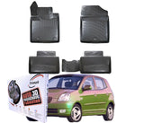 Trimak Autofußmatten kompatibel mit KIA Picanto 1.Gen BS/BA 2004–2011 Auto Allwetter Gummimatten