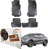 Trimak Autofußmatten kompatibel mit Infiniti QX30 2016 - 2020 Auto Allwetter Gummimatten