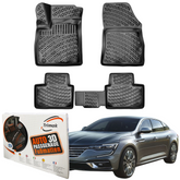 Trimak Autofußmatten kompatibel mit RENAULT TALISMAN Auto Allwetter Gummimatten