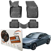 Trimak Autofußmatten kompatibel mit Volvo S60 3.Gen ab 2018 Auto Allwetter Gummimatten