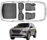 3D Fußmatten & Kofferraumwanne Auto Set Kompatibel mit Nissan X-Trail E-Power 2022 - 2026