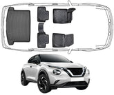 3D Fußmatten & Obere Kofferraumwanne Auto Set Kompatibel mit Nissan Juke 2.Gen 2019- 2025