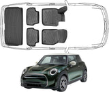 3D Fußmatten & obere Kofferraumwanne Auto Set Kompatibel mit Mini Cooper Elektro SE F56