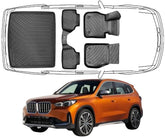 3D Fußmatten & Obere Kofferraumwanne Auto Set Kompatibel mit BMW X1 U11 Ab 2022 Obere Kofferraummatte