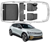3D Fußmatten & Kofferraumwanne Auto Set Kompatibel mit Renault Megane E-Tech ab 2021