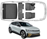 3D Fußmatten & Kofferraumwanne Auto Set Kompatibel mit Renault Megane E-Tech ab 2021
