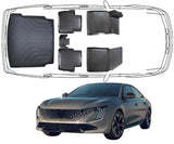 3D Fußmatten & Kofferraumwanne Auto Set Kompatibel mit Peugeot 508 II Sedan Limousine 2018-2025
