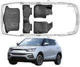 3D Fußmatten & Kofferraumwanne Auto Set Kompatibel mit SsangYong Tivoli ab 2015 - 2014
