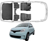 3D Fußmatten & Kofferraumwanne Auto Set Kompatibel mit Renault Twingo_3 2014 - 2024