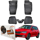 Trimak Autofußmatten kompatibel mit SKODA FABIA III 2014-2021 Auto Allwetter Gummimatten