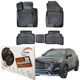 Trimak Autofußmatten kompatibel mit Hyundai Tucson 4.Gen Hybrid ab 2020 Auto Allwetter Gummimatten