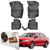 Trimak Autofußmatten kompatibel mit SEAT TOLEDO IV 2012-2019 (KG) Auto Allwetter Gummimatten