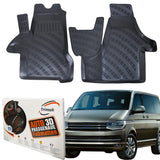 Trimak Autofußmatten kompatibel mit VW TRANSPORTER T5, T6, T7 Auto Allwetter Gummimatten
